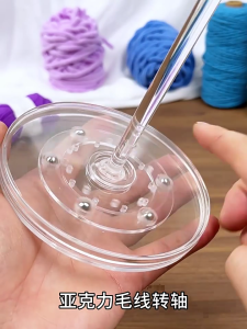 Rotating Yarn and Thread Holder Clear ABS Yarn Spool Holder Desk Yarn Dispenser Thread Spool Holder Stand for Crocheting