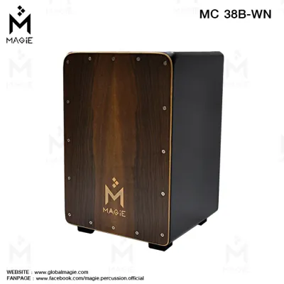 Magie Cajon Drum รุ่น MC38 ลายใหม่ กลองคาฮองนั่งตี มากี เครื่องดนตรี เครื่องเคาะจังหวะ กลองพกพา อคูสติก