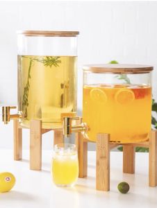 โหลใส่น้ำ โหลน้ำหวาน โถน้ำหวานโถน้ำผลไม้ เครื่องจ่ายน้ำผลไม้ โถแก้วใส่เครื่องดื่ม โถน้ำสำหรับงานจัดเลี้ยง มี2ขนาด 5-8 ลิตรพร้อมส่ง ถังใส่น้ําผลไม้ ถังใส่น้ำผลไม้ - Lazada