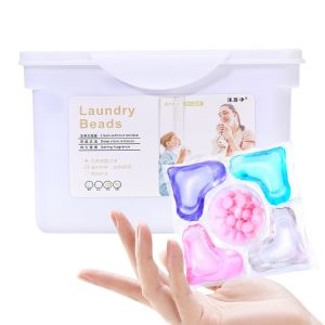 120 Pieces Of Five In One Powerful Cleaning Laundry Gel Beads Long-Lasting Fragrance Strong Cleaning Fragrance Fabric Softener Concentrated Laundry Detergent Laundry Beads Apartment Dormitory Laundry Supplies