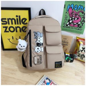 MT - TAS RANSEL SEKOLAH FASHION MOTIF KUCING / TAS BACKPACK WANITA SCHOOL MOTIF CAT