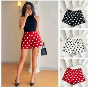 KUA Casual Plain Color AND Polka Dot AND Maong Denim Blue AVAILABLE Regular Size AND Plus Big Size High Waist Short