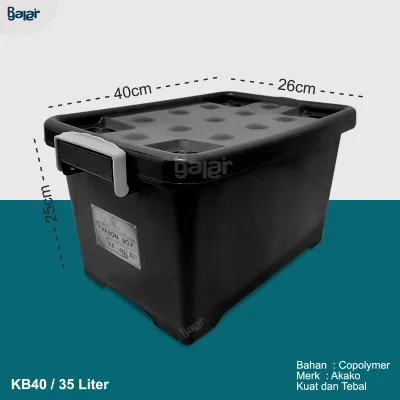 COD Container Box Serbaguna 30 Liter Kuat DENGAN Roda Kotak Penyimpanan Murah Tabitha Omega 30