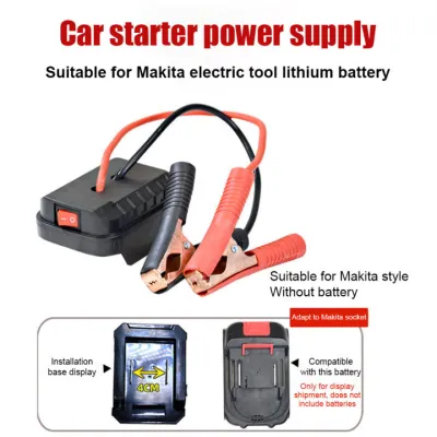 【จัดส่งฟรี】จั๊มสตาร์ทรถ 21v จั้มสตาร์ท พกพา jump start รถยนต์ จั๊มสตาทรถยนต์ สตาร์ทรถดีเซล รถกระบะ จั้มสตาสรถยนต์ จั๊มสตาท รถยนต์ กล่องจัมเปอร์ระบบจั๊มแบตเตอรี่รถยนต์พกพา สำหรับ Makita Da Yi ชุดแบตเตอรี USB คู่ชาร์จเร็วเสริมยานยนต์