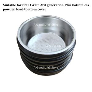 Kirilgu Applicable To Stargrain 3rd Generation Plus Coffee Machine Lower Cover Stainless Steel Bottomless Powder Bowl Filter 9T1N6