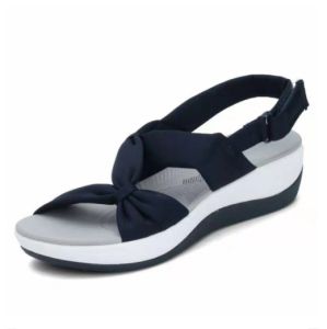 Free Shipping New Autumn And Summer Wedge-Heel Velcro-Closure Open-Toe Platform Sandals For Women Available In Large Sizes