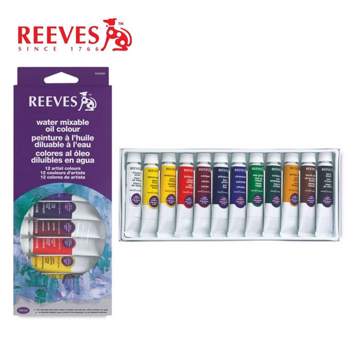 Reeves® Water Mixable Oil Paint Set 10ml Lazada PH