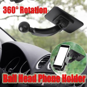 【Pphha】Ball Head Car Phone Bracket 360° Rotation Stand Universal Dashboard Self-adhesive 17mm Ball Head Mount Holder Auto Accessories