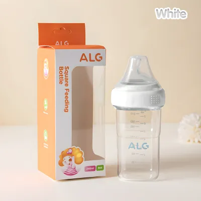 Mumystation 240ML Wide-bore Botol Susu Anti Tersedak PPSU Milk Bottle Square Feeding Bottle Baby Milk Bottle BPA Free