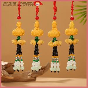 CISWGE จี้รถจากพระพุทธรูปและเข้าไปในเซฟสไตล์จีนจี้ภายในรถเรซิ่นจี้กระจกมองหลัง pixiu