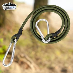 Rubber Heavy Duty Strap Multifunction with Hooks Elastic Tie Strap 30/60/90cm Carabiner Elastic Rope Camping Accessories
