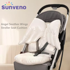 SUNVENO Soft Angel Design Stroller Cushion for Baby Multifunctional Baby Stroller Mat Pad Photographing ArtifactHead Protective and Reduce Vibration