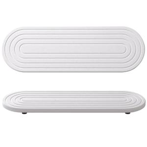 Set Of 2 Diatomite Stone Trays for Efficient Water Absorption Hand Soap Holder Moisture Absorbing Sink Organizers Mat