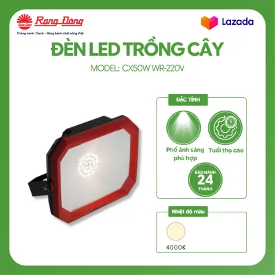 Đèn CX50W WR-220V LED trồng cây trong nhà chính hãng Rạng Đông phổ sáng chuyên dụng quang hợp cho cây