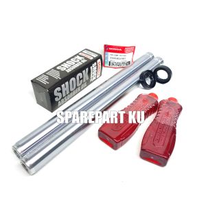 (HEMAT) KOJ PAKET AS SHOCK DEPAN BEAT DELUXE GENIO SCOOPY STREET NEW 2020-2022 + 2 PCS OLI SOK HONDA + 2 PCS SEAL SHOCK DEPAN + 2 PCS TUTUP ABU / SKOK / SEKOK / SATU SET SOK DEPAN / AS SOK DEPAN / SIL SHOK / SEL SOK / TUTUP DEBU / SHOCKBRAKER DEPAN GENIO