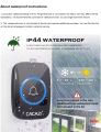 2025 HOT CACAZI A10 Intelligent AC 100-240V wireless doorbell waterproof 300M range door bell home 38 chimes door ring. 