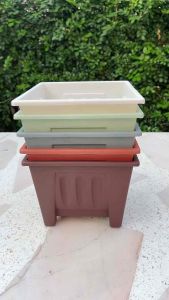 กระถางโรมัน สี่เหลี่ยม 7 นิ้ว เลือกสีได้