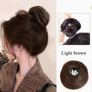 Tóc giả Búi Chụp Tròn Co Giãn Kẹp Búi Chỏm Tiện Lợi Phong Cách Hàn Quốc QiQiShop