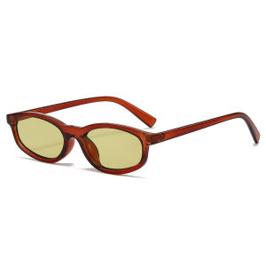 Simple Fashion Oval Sunglasses For Men And Women Outdoor Retro UV Resistant Small Frame Shade Sun Glasses
