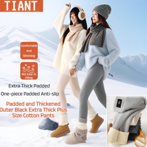 🐏Women S Leggings for Autumn and Winter New Style 2025 High Waist Gray Fleece Lined Thickened Plus Size Lambswool Warm Pants Autumn and Winter Style羊羔绒打底裤女秋冬