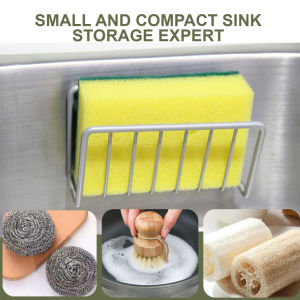 Household Metal No-punch Sink Shelving Kitchen Sink Drain Stand Sink Sponge Holder Drain Storage Shelf Sink Sponge Rack