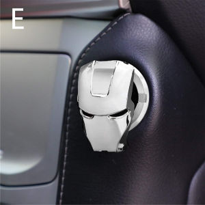 DFGFIN 3D Cool Car Interior Accessories Iron Car Parts Start Switch Button Cover Engine Ignition Trim Sticker One-Key Engine Start