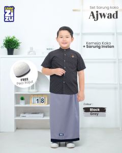 Set Sarung Koko Ajwad GRATIS Peci Rajut by Little Zizu