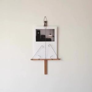 Sacesr Japanese Minimalist Storage Holders Solid Wood Vibe‑creating Wall‑mounted Holder Living Room Calendar Postcards Decoration Racks 9R3H1
