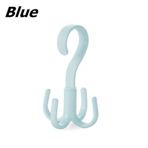 UUMIR Organization Wardrobe Bag Shelf Storage Nail-free Cloth Rack Storage Hook 4 Hook Multifunction Plastic Hanger Rotating Four-claw Hook