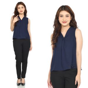 Kemeja Yukensi Atasan Tanktop Wanita Lengan Buntung Tanpa Lengan Inner Basic Dalaman Jas Blazer Bahan Formal Kerja Kantor Premium Quality 013
