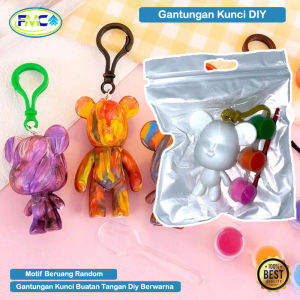 Gantungan Kunci DIY Fluid Violent Bear Viral Key Chain Bearbrick Mainan Edukasi Cat Dengan Cairan Bear Brick Handmade Hamper Hadiah Ultah Murah Diy Ornamen Berwarna