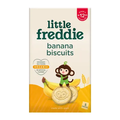 Little Freddie Organic Monkey Bites - Banana & Spelt Biscuits 100G