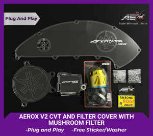 Aerox Version 2 Acrylic Crankcase and Filter Cover