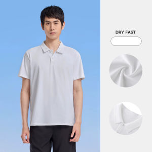 เสื้อยืดแห้งเร็วอูฐผู้ชายเสื้อยืดเสื้อโปโลเล่นกีฬาลำลองระบายอากาศ