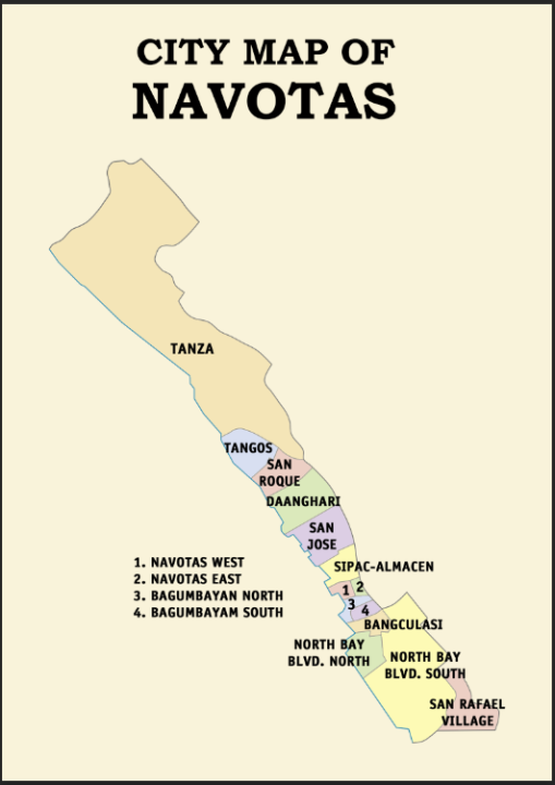 Navotas City Map A4 Laminated Chart | Lazada PH