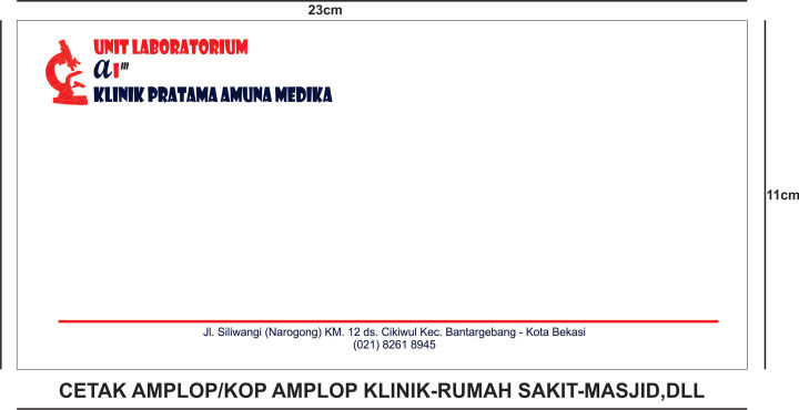 cetak kop amplop surat/kop amplop