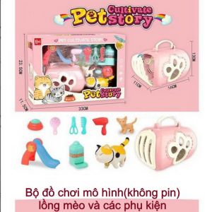 Bộ Đồ Chơi Thú Cưng Chuồng chó lồng mèo Đồ Chơi Chăm Sóc Chó Mèo Cho Bé