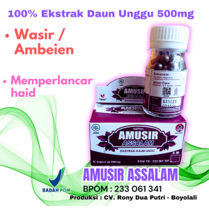 AMUSIR Kapsul Daun Ungu Obat Wasir Ambien
