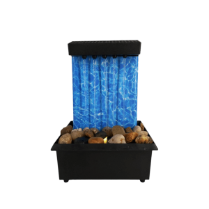 NOBLELYN ABS Water Fountain Circulating Water Flow Micro Landscape Chinese Fengshui Waterfalls Creative Battery/Plugged in Flowing Water Ornaments Home Decoration
