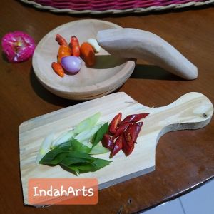 Paket Cobek dan Telenan Ukuran Mini Alat Dapur Mainan Bisa dipakai