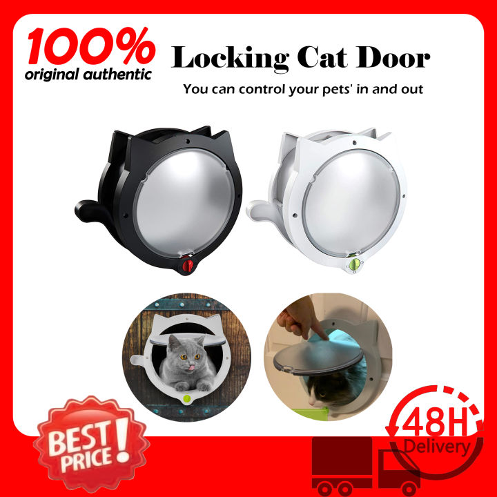 Cat Door Locking Cat Door for Interior & Exterior Doors Interior Cat Flap for Pets Pet Doors for