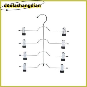 [Duola] 6-Tier Skirt Pants Shorts Hangers Space Saving No Slip Storage Metal Skirt Rack