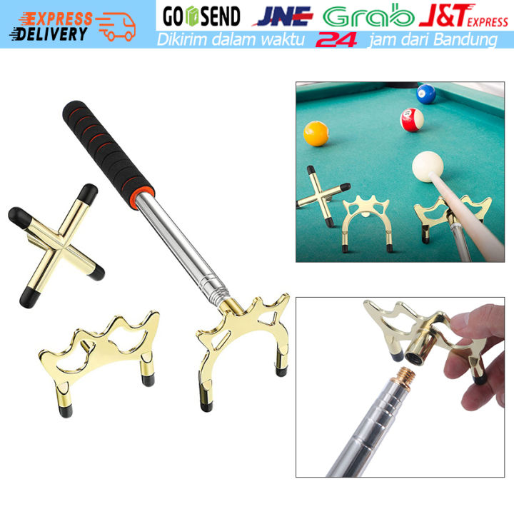 Bridge Rest Billiard Stick Kepala Billiard Stik Bantu Cagak Cross X Low Spider Rest Head Stick Biliar Billiard Cue Bridge Head Holders Rest