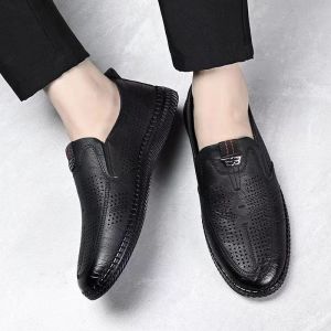 Free Shipping New Business Perforated Sandals For Men Casual Wedding Groom Sandals Summer Breathable Pointed-Toe MenS Shoes