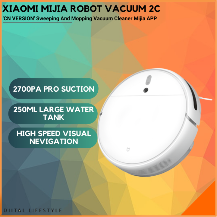 Mijia Robot Vacuum-mop 2C Sweeping And Mopping Vacuum Cleaner High ...