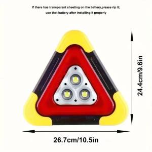 Multi functional solar warning triangle light 5 modes portable USB charging outdoor safety signal light with bracket