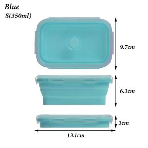 TANQ Portable Home and Living Kitchen Household Silicone Food Container Collapsible Bowl Picnic Boxes Folding Lunchbox