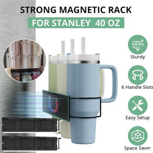 Magnetic Cup Holder Metal Multifunctional Bottle Drink Holder Cup Caddy Portable For Fridge Treadmill Tractor Yacht Boat