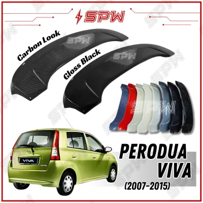 Perodua Viva (2007-2015) Viva Elite OEM Spoiler Rear Lip ABS Material With Paint Skirt Skirting Trunk Bonnet Lips GU Gear Up 2007 2008 2009 2010 2011 2012 2013 2014 2015