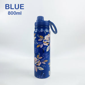 800ML Thermos magnetic hot and cold dual-use 304 stainless steel cell phone holder outdoor portable creative water glass